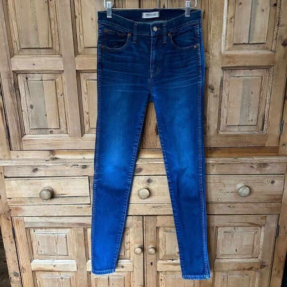 Madewell‎ 27 Tall 9" High Riser Skinny Skinny Jeans Denim Medium Wash - Picture 1 of 12